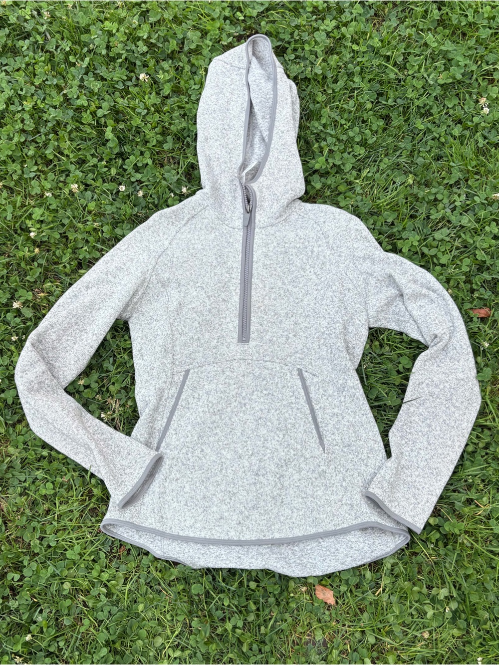 lululemon athletica Light Gray Hooded Pullover Jacket